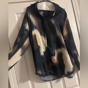 Elegant Women's Tie-Dye Blouse